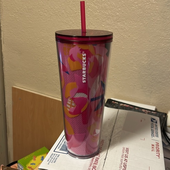 Starbucks Spring Release 2023 Pink Floral Cold Cup Easter Venti New - Picture 2 of 4